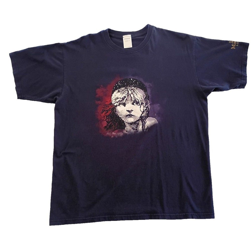 Vintage 1990's Les Miserables London Broadway musical theatre Dark Blue Large